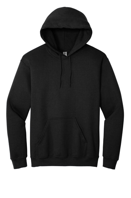 Sudaderas 18500 Gildan® - Heavy Blend™ Hooded Sweatshirt Dark Garment White ink "One color printing" Left chest and back