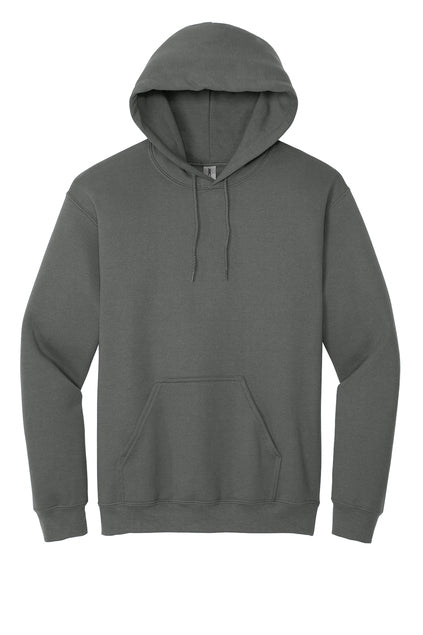 Sudaderas 18500 Gildan® - Heavy Blend™ Hooded Sweatshirt Dark Garment White ink "One color printing" Left chest and back