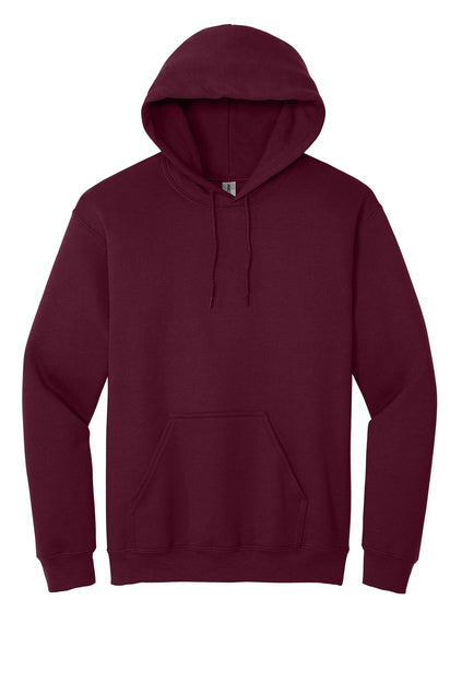 Sudaderas 18500 Gildan® - Heavy Blend™ Hooded Sweatshirt Dark Garment White ink "One color printing" Left chest and back