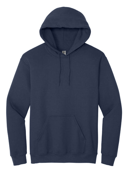 Sudaderas 18500 Gildan® - Heavy Blend™ Hooded Sweatshirt Dark Garment White ink "One color printing" Left chest and back