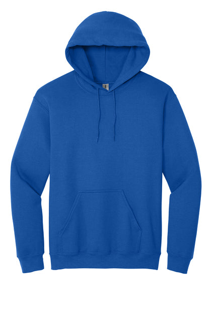 Sudaderas 18500 Gildan® - Heavy Blend™ Hooded Sweatshirt Dark Garment White ink "One color printing" Left chest and back