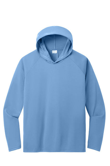 Hoodie 100% polyester Long sleeve PC380H Port & Company® Performance Pullover Hooded Tee "Light color garment Black ink" "One color printing" "Left chest and Back" 12 minimum pieces