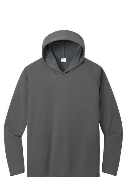 Hoodie 100% polyester Long sleeve PC380H-Sportek-A4 Performance Pullover Hooded Tee "Dark color garment white ink" "One color printing" "Left chest and Back" 12 minimum pieces