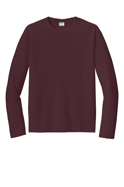 Long Sleeve 100% Polyester PC380LS Port & Company® Performance Tee "Dark color garment white ink" "One color printing" "Left chest and Back" 12 minimum pieces