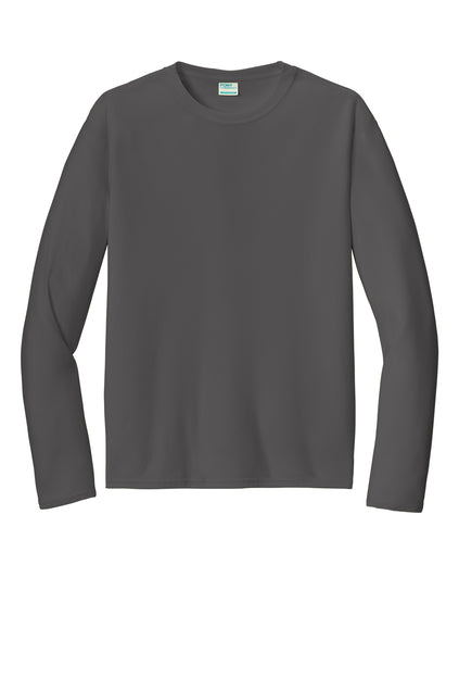 Long Sleeve 100% Polyester PC380LS Port & Company® Performance Tee "Dark color garment white ink" "One color printing" "Left chest and Back" 12 minimum pieces
