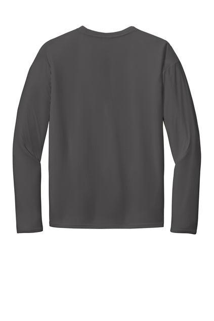 Long Sleeve 100% Polyester PC380LS Port & Company® Performance Tee "Dark color garment white ink" "One color printing" "Left chest and Back" 12 minimum pieces