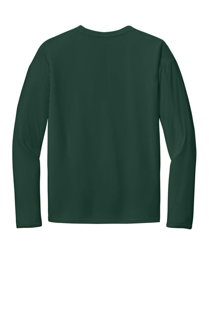 Long Sleeve 100% Polyester PC380LS Port & Company® Performance Tee "Dark color garment white ink" "One color printing" "Left chest and Back" 12 minimum pieces