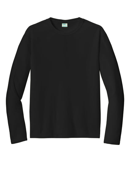 Long Sleeve 100% Polyester PC380LS Port & Company® Performance Tee "Dark color garment white ink" "One color printing" "Left chest and Back" 12 minimum pieces