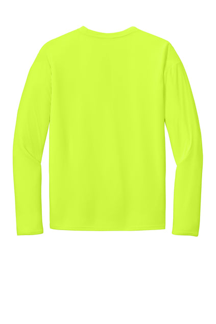 Long Sleeve 100% Polyester PC380LS, Sportek Performance Tee "Multicolor printing left chest and back"