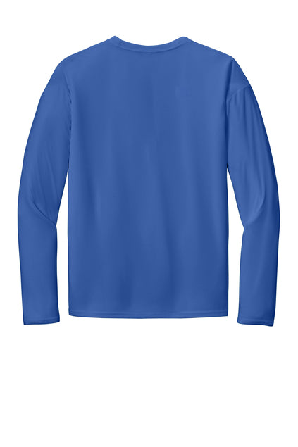 Long Sleeve 100% Polyester PC380LS, Sportek Performance Tee "Multicolor printing left chest and back"
