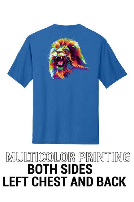 Short Sleeve 100% Polyester PC380 Port & Company® Performance Tee "Multicolor printing left chest and back"