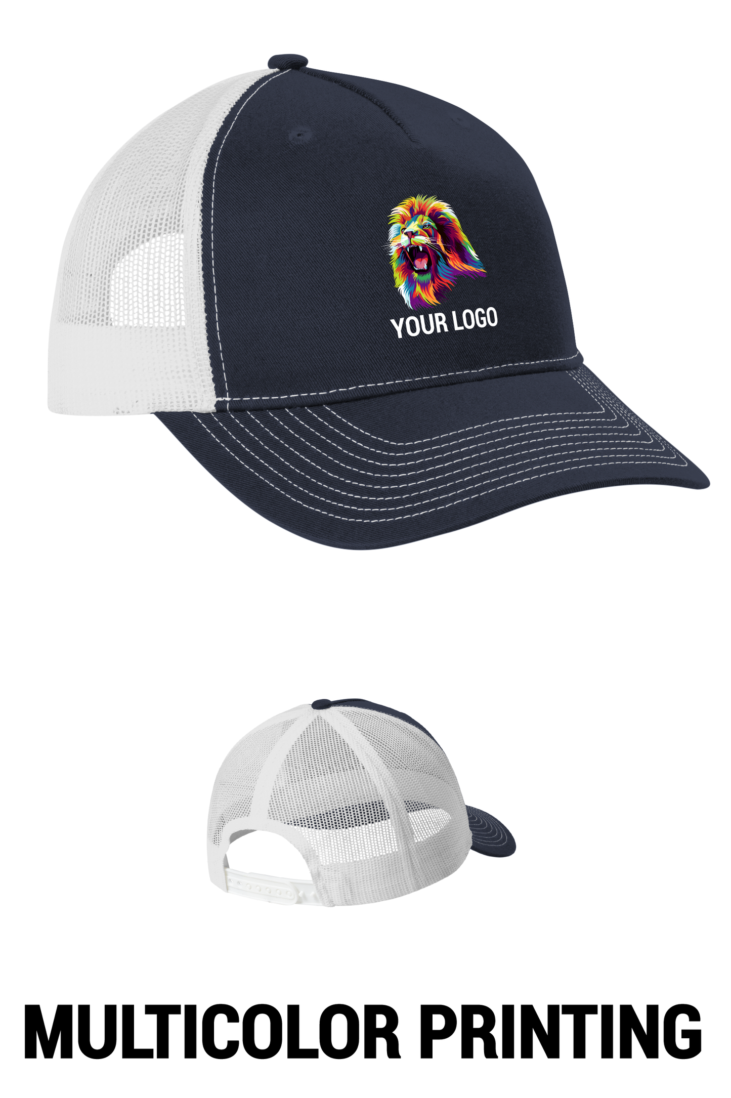 Port Authority® Snapback Five-Panel Trucker Cap "Adjustable size"