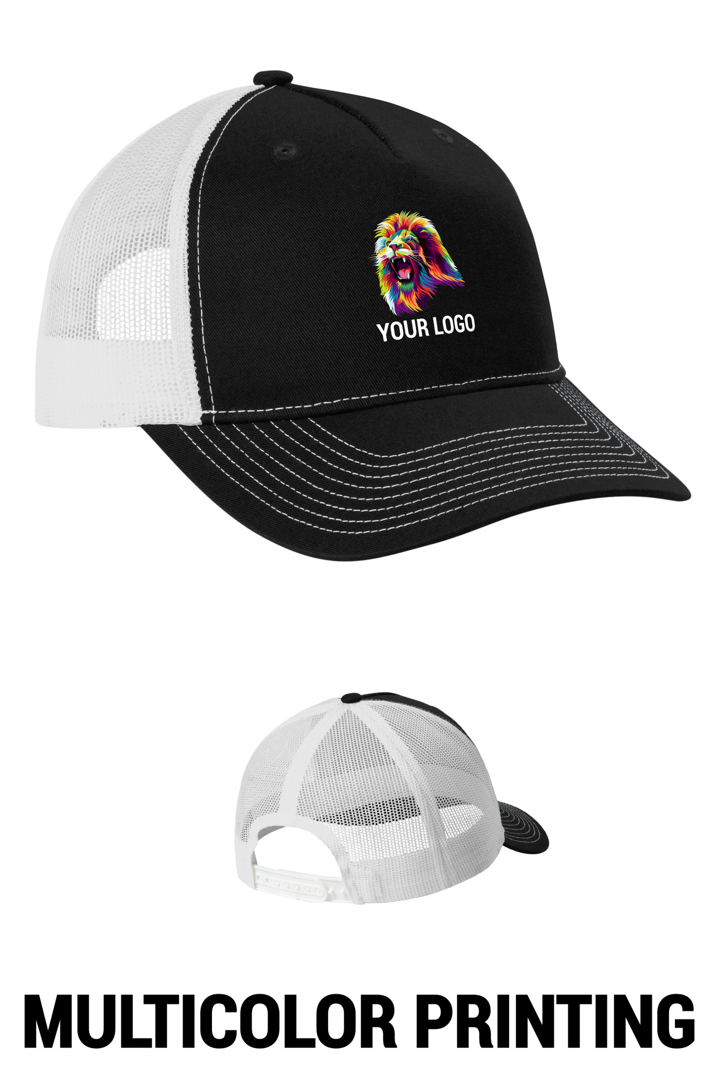 Port Authority® Snapback Five-Panel Trucker Cap "Adjustable size"