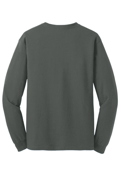 5400  Gildan® - Heavy Cotton™ 100% Cotton T-Shirt Long Sleeve "Dark color garment white ink" "One color printing" "Left chest and Back" 12 minimum pieces