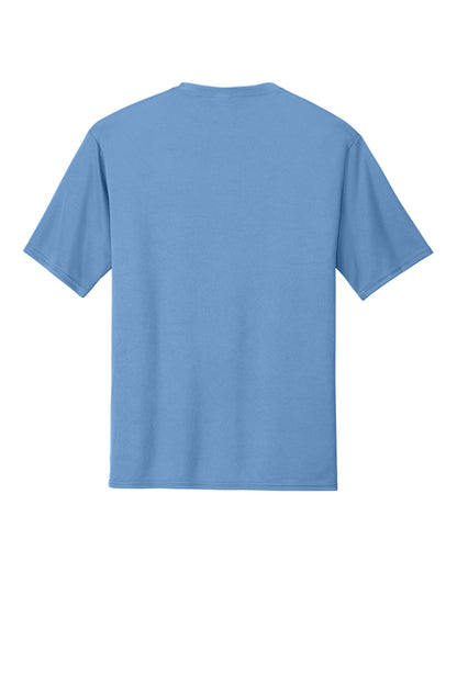 Short Sleeve 100% Polyester PC380 Port & Company® Performance Tee "Light color garment Black ink" "One color printing" "Left chest and Back" 12 minimum pieces