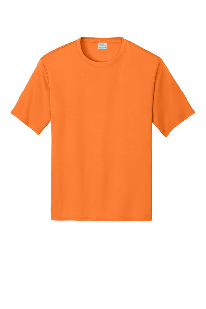 Short Sleeve 100% Polyester PC380 Port & Company® Performance Tee "Light color garment Black ink" "One color printing" "Left chest and Back" 12 minimum pieces