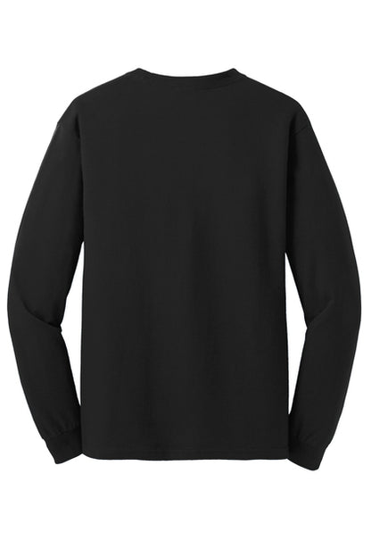 5400  Gildan® - Heavy Cotton™ 100% Cotton T-Shirt Long Sleeve "Dark color garment white ink" "One color printing" "Left chest and Back" 12 minimum pieces