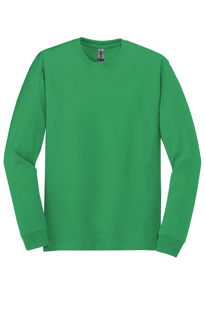 5400  Gildan® - Heavy Cotton™ 100% Cotton T-Shirt Long Sleeve "Dark color garment white ink" "One color printing" "Left chest and Back" 12 minimum pieces