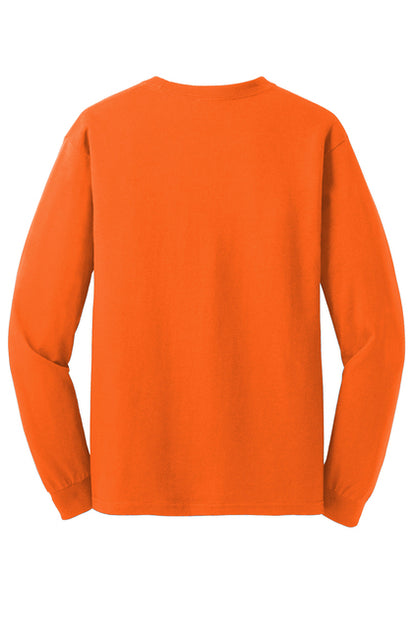 5400  Gildan® - Heavy Cotton™ 100% Cotton T-Shirt Long Sleeve "Dark color garment white ink" "One color printing" "Left chest and Back" 12 minimum pieces