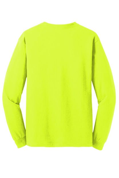 5400  Gildan® - Heavy Cotton™ 100% Cotton T-Shirt Long Sleeve "Dark color garment white ink" "One color printing" "Left chest and Back" 12 minimum pieces