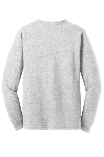 5400  Gildan® - Heavy Cotton™ 100% Cotton T-Shirt Long Sleeve "Dark color garment white ink" "One color printing" "Left chest and Back" 12 minimum pieces