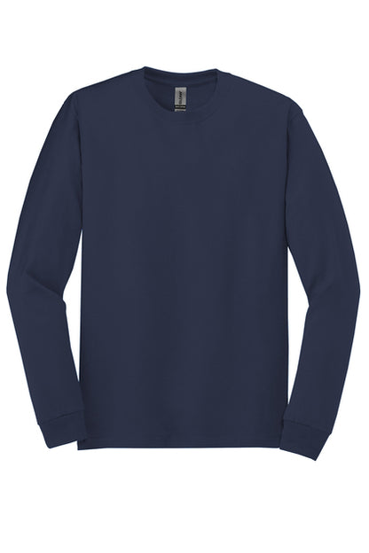 5400  Gildan® - Heavy Cotton™ 100% Cotton T-Shirt Long Sleeve "Dark color garment white ink" "One color printing" "Left chest and Back" 12 minimum pieces