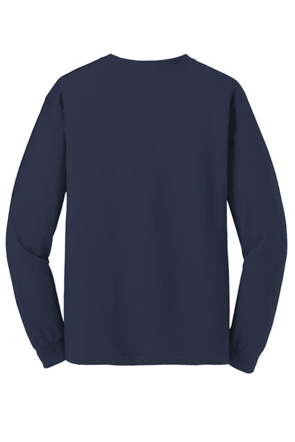 5400  Gildan® - Heavy Cotton™ 100% Cotton T-Shirt Long Sleeve "Dark color garment white ink" "One color printing" "Left chest and Back" 12 minimum pieces