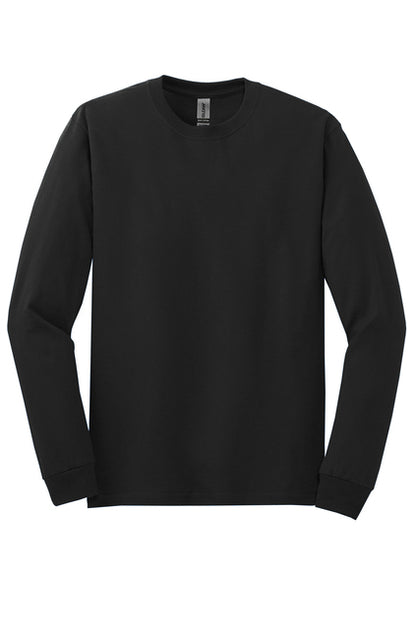 5400  Gildan® - Heavy Cotton™ 100% Cotton T-Shirt Long Sleeve "Dark color garment white ink" "One color printing" "Left chest and Back" 12 minimum pieces