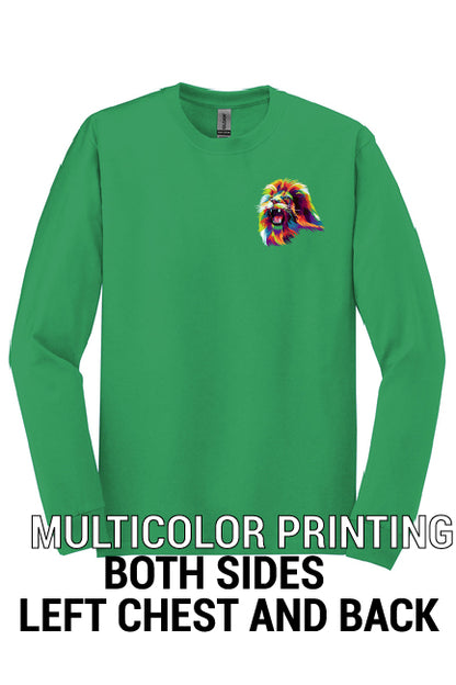 5400  Gildan® - Heavy Cotton™ 100% Cotton T-Shirt Long Sleeve "Multicolor color printing" "Left chest and Back"